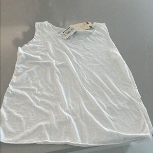 White Sleeveless Tank Top